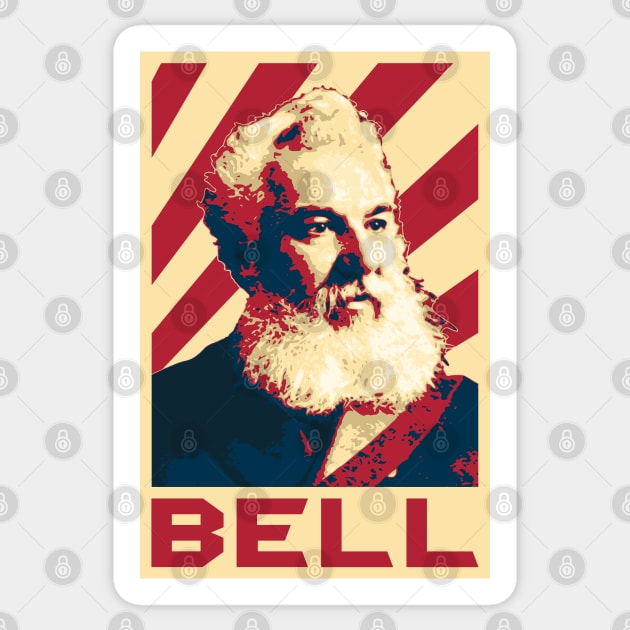 Alexander Graham Bell Retro Sticker by Nerd_art